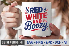 Red White And Boozy SVG File | 4th of July SVG Product Image 3