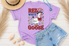 Red White and Goose PNG, Funny 4th of July Sublimation Product Image 2