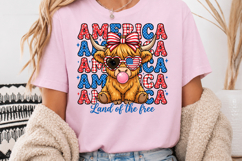 Red White and Moo PNG, 4th of July Sublimation Design Product Image 3