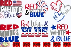 Red White Blue SVG | 4th Of July Color SVG | USA Color SVG Product Image 3