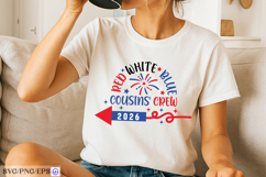 Patriotic cousins crew t shirt design 2026 red white blue fi Product Image 2