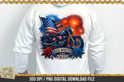 Red White and Blue Motorbike is a professional design that is available at 300dpi PNG to use for Sublimation, iron-on transfer, DTG Printing and normal printing.