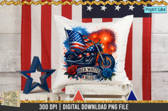 Red White and Blue Motorbike is a professional design that is available at 300dpi PNG to use for Sublimation, iron-on transfer, DTG Printing and normal printing.