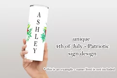 Red White Blue Roses 20oz Add Your Own Tumbler Sublimation Product Image 2