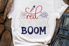 Red White Boom SVG , Fourth Of July SVG , Patriotic SVG Product Image 3
