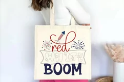 Red White Boom SVG , Fourth Of July SVG , Patriotic SVG Product Image 2