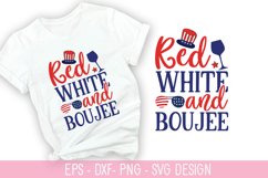 Red white &amp; boujee SVG - 4th of July SVG Design Product Image 1