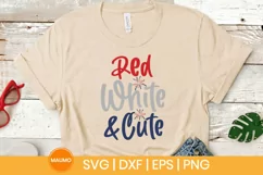 Red, white and cute svg, USA, 4th of July svg, independence Product Image 2