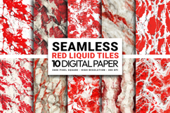 Red Liquid Marble Digital Paper Pack Product Image 1