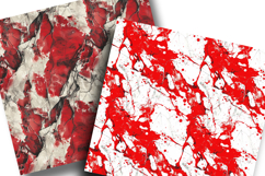 Red Liquid Marble Digital Paper Pack Product Image 2
