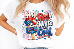 Red White Patriotic Popsicle PNG Product Image 2