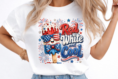 Red White Patriotic Popsicle PNG Product Image 3