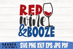 Red Wine And Booze Svg Cut File, 4th of July Svg Product Image 1