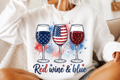 Red Wine &amp; Blue 4th of July PNG Product Image 1