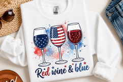 Red Wine &amp; Blue 4th of July PNG Product Image 2