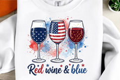 Red Wine &amp; Blue 4th of July PNG Product Image 3