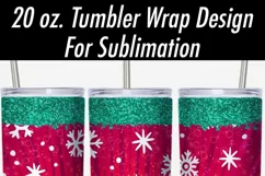 20 oz Tumbler Sublimation PNG | Red Snowflake Product Image 2