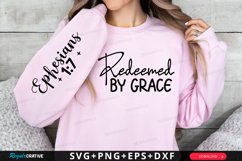 Redeemed By Grace Sleeve SVG, Christian SVG Design Product Image 1