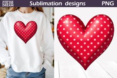 Red Heart Clipart | Valentines Day Sublimation Product Image 1