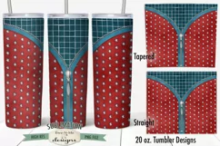 20 oz Tumbler Sublimation Design | Red Star Patriotic July 4 Product Image 1