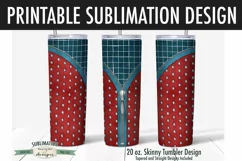 20 oz Tumbler Sublimation Design | Red Star Patriotic July 4 Product Image 3