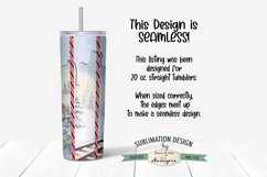 Red Holiday Christmas Train Seamless 20 oz Tumbler Design Product Image 2