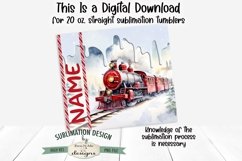 Red Holiday Christmas Train Seamless 20 oz Tumbler Design Product Image 3
