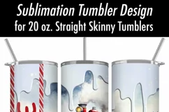 Red Holiday Christmas Train Seamless 20 oz Tumbler Design Product Image 4
