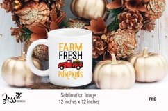 Farm Fresh Pumpkin Sublimation Design for fall Product Image 2