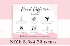 Reed Diffuser Care Card Canva Template Product Image 2