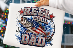 Reel Cool Dad American Flag Bass Png Product Image 4