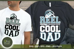Fathers Day Design | Reel Cool Dad SVG| Fishing Sublimation Product Image 1