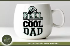 Fathers Day Design | Reel Cool Dad SVG| Fishing Sublimation Product Image 2