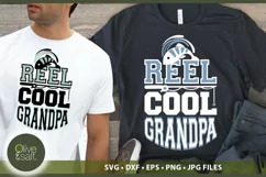 Fathers Day SVG | Reel Cool Grandpa | Fishing Sublimation Product Image 1