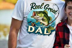 Reel Great Dad Png, Father's Day Fishing Sublimation Design Product Image 5