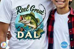 Reel Great Dad Png, Father's Day Fishing Sublimation Design Product Image 1