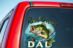 Reel Great Dad Png, Father's Day Fishing Sublimation Design Product Image 3