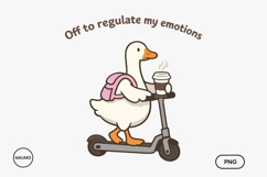 Cute Funny Goose PNG, Mental Health Product Image 1