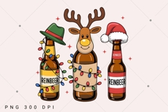 Reinbeer PNG, Funny Christmas PNG, Christmas Beer PNG Product Image 2