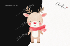 Cute Christmas Reindeer Clipart | Christmas PNG Product Image 2