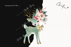 Brush Stroke Christmas Reindeer Clipart | Preppy Christmas Product Image 2