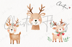 Cute Christmas Reindeer Clipart | Christmas PNG Product Image 3