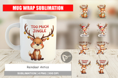 Reindeer Antics Mug Wrap Product Image 1
