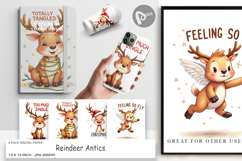 Reindeer Antics Digital Paper Product Image 1