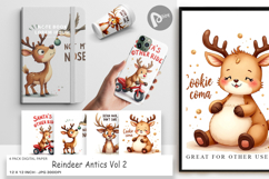 Reindeer Antics Digital Paper Product Image 1