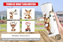 Reindeer Antics Tumbler Product Image 1