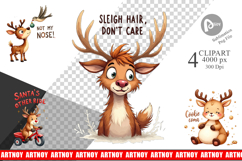 Reindeer Antics Clipart Product Image 1