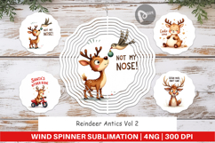 Reindeer Antics Wind Spinner Product Image 1