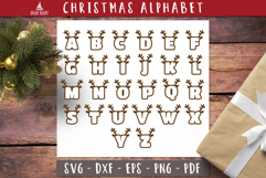 Reindeer Antler Alphabet SVG Christmas letters