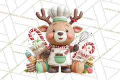Reindeer Bakery Clipart PNG, Cute Christmas Baking PNG Product Image 4